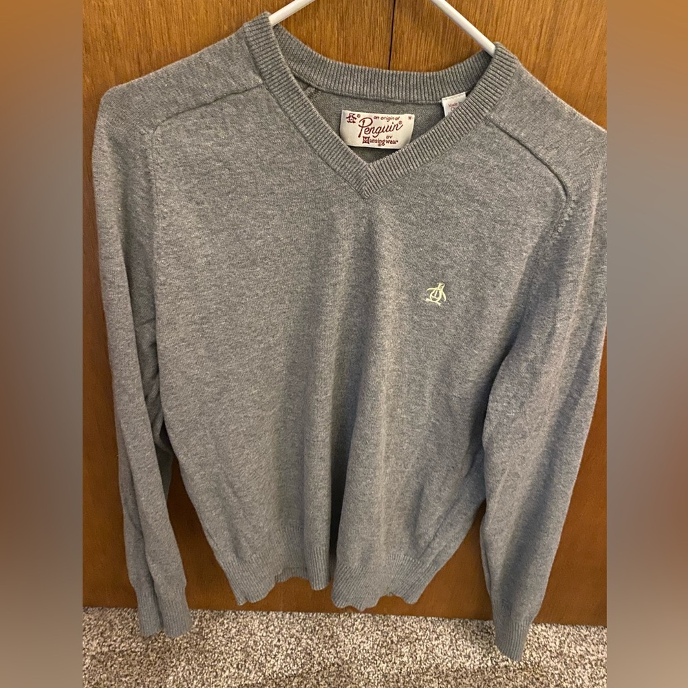 Original Penguin cotton sweaters grey size M, brown size M and Black L 10$each